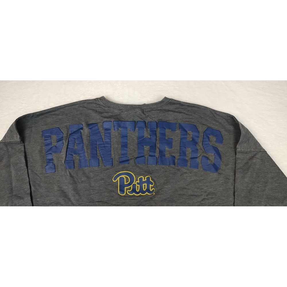 chicka-d Pitt Panthers Spirit Jersey Oversized Long Sleeve Gray Womens‎ XL NWT - Picture 9 of 10